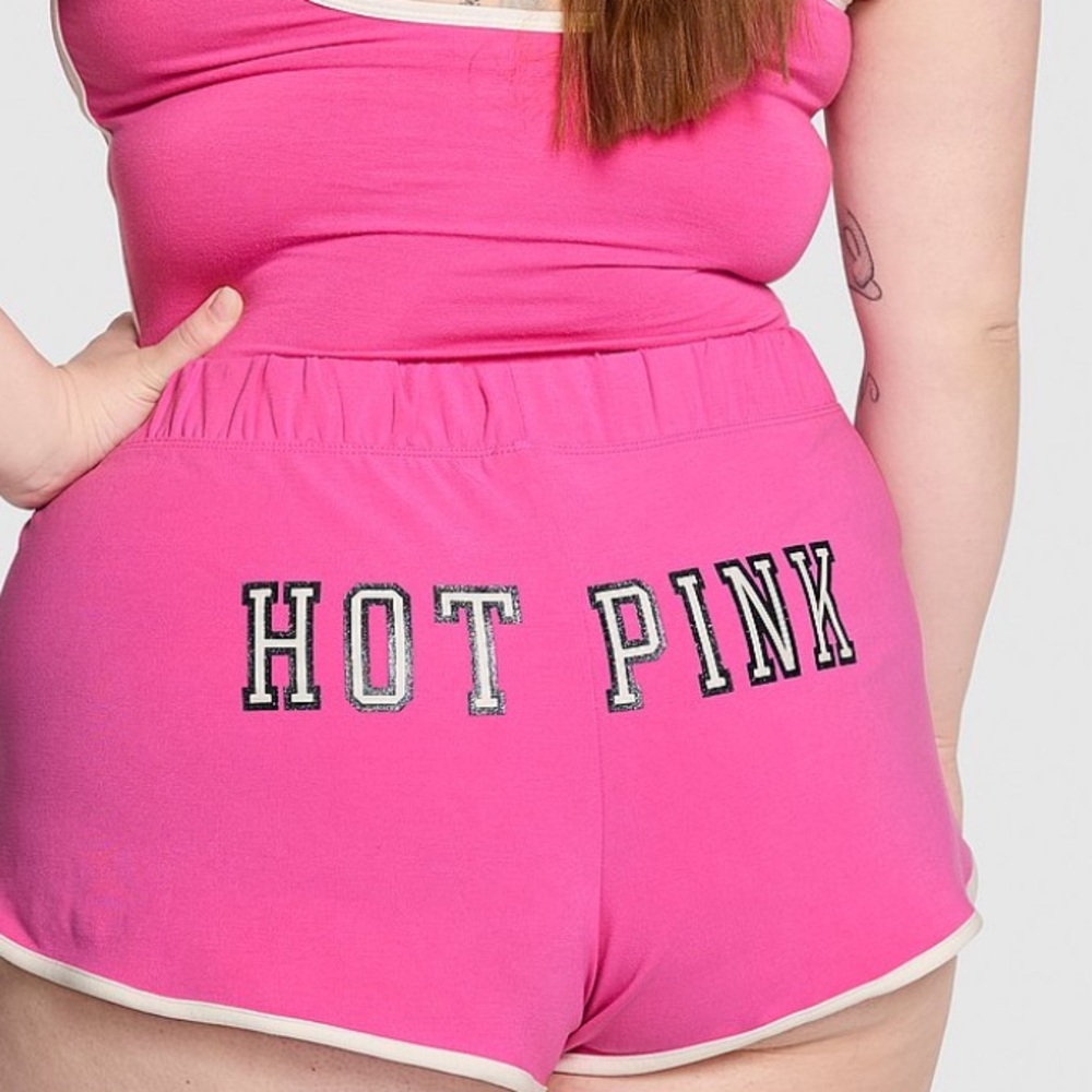 PINK Victoria's Secret pink logo shorts - Picture 2 of 5